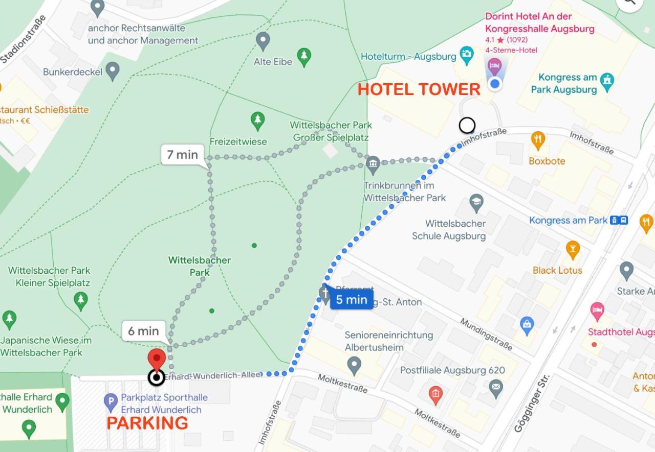 Hotelturm เอาก์สเบิร์ก ภายนอก รูปภาพ